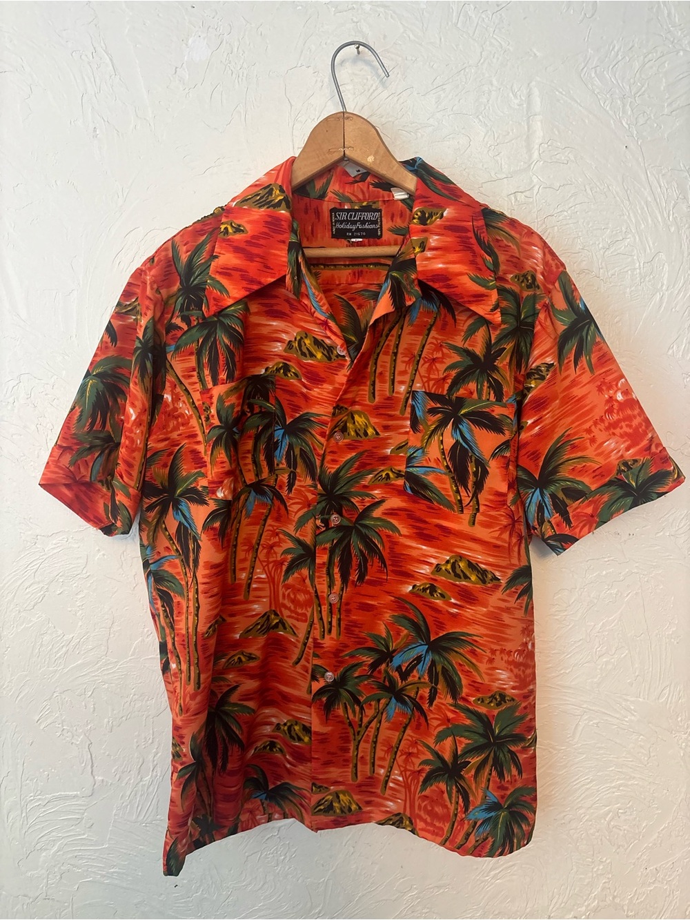 Vintage 60s Sir Clifford Holiday Fashions Tropical Hawaiian Men’s Size L